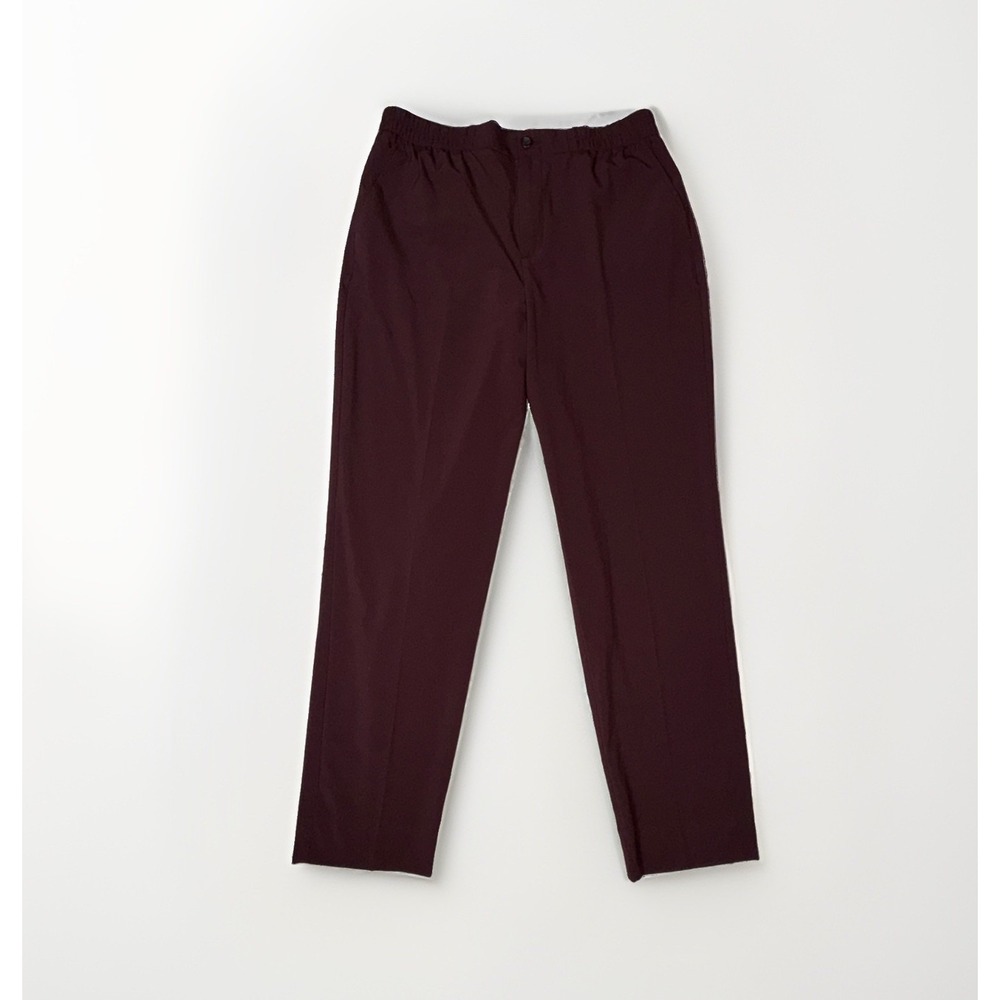 Banana Republic Lightweight Elastic Waist Pants Woman's Size S Burgundy 30x27